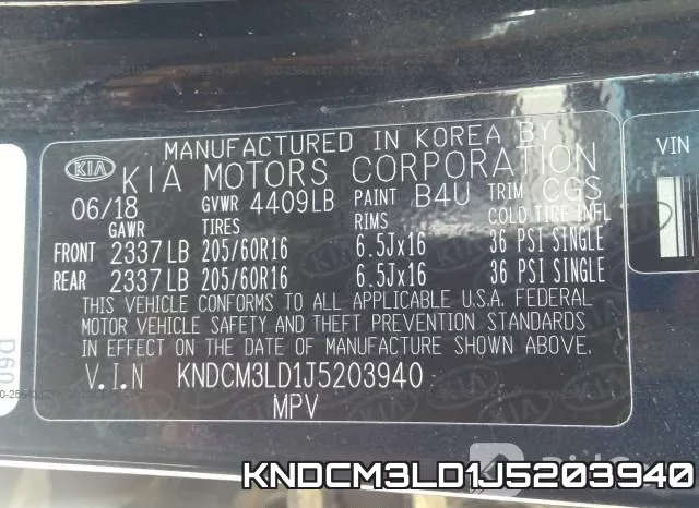 KNDCM3LD1J5203940 фото 10