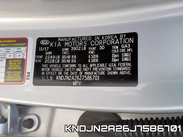 KNDJN2A26J7586701 фото 2