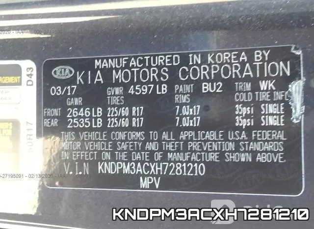 KNDPM3ACXH7281210 фото 10