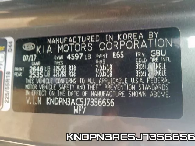 KNDPN3AC5J7356656 фото 2