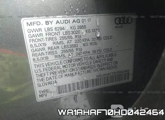 WA1AHAF70HD042464 фото 10