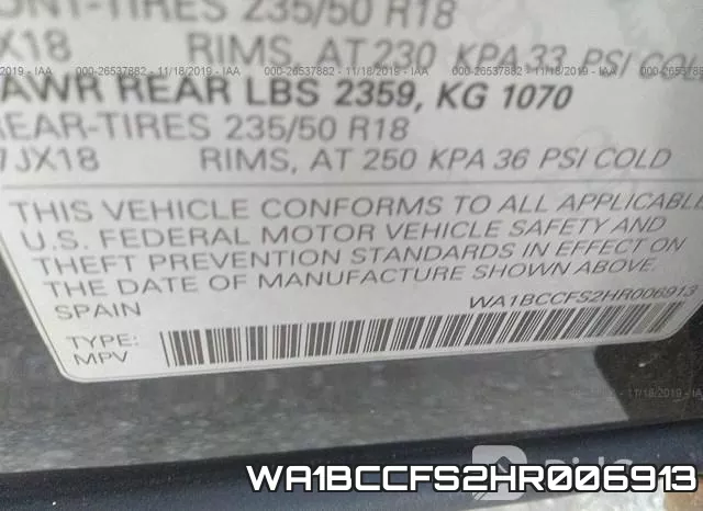 WA1BCCFS2HR006913 фото 10