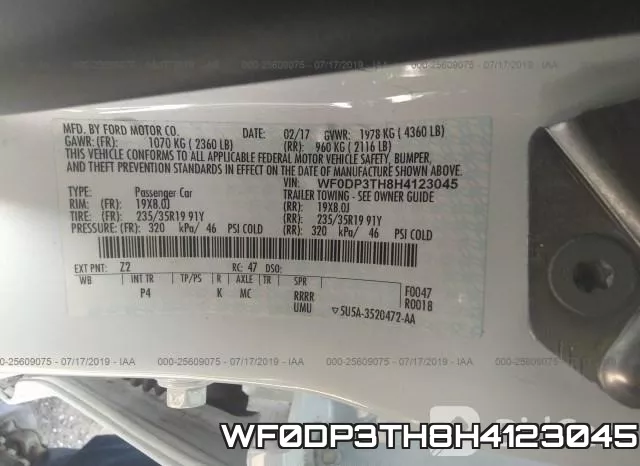 WF0DP3TH8H4123045 фото 10