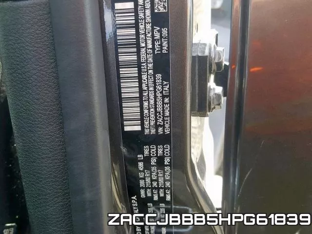 ZACCJBBB5HPG61839 фото 2