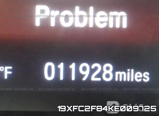 19XFC2F84KE009725 фото 8