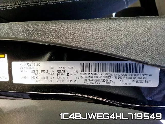 1C4BJWEG4HL719549 фото 2