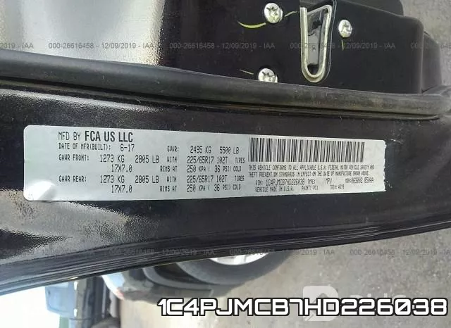 1C4PJMCB7HD226038 фото 10