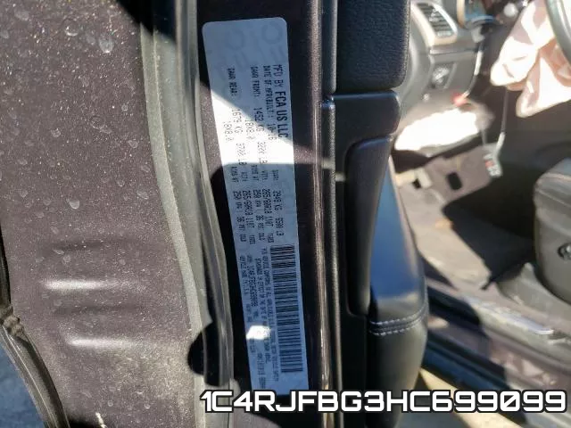 1C4RJFBG3HC699099 фото 2