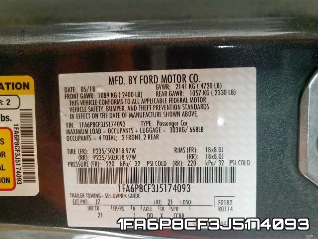 1FA6P8CF3J5174093 фото 2