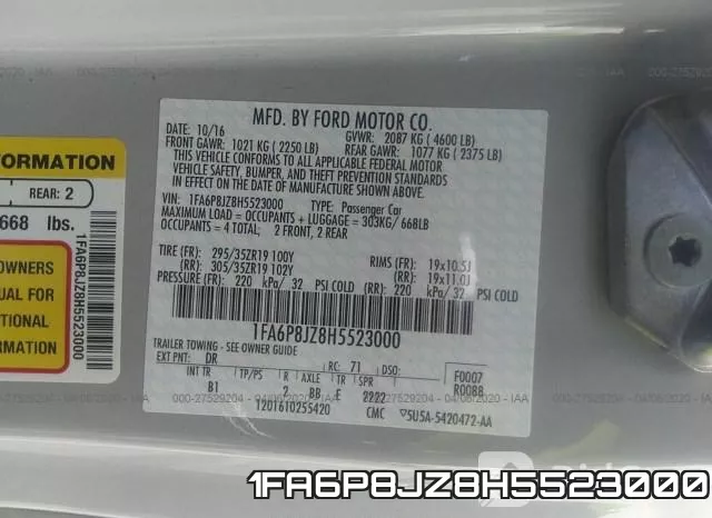 1FA6P8JZ8H5523000 фото 10