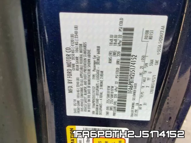 1FA6P8TH2J5174152 фото 2