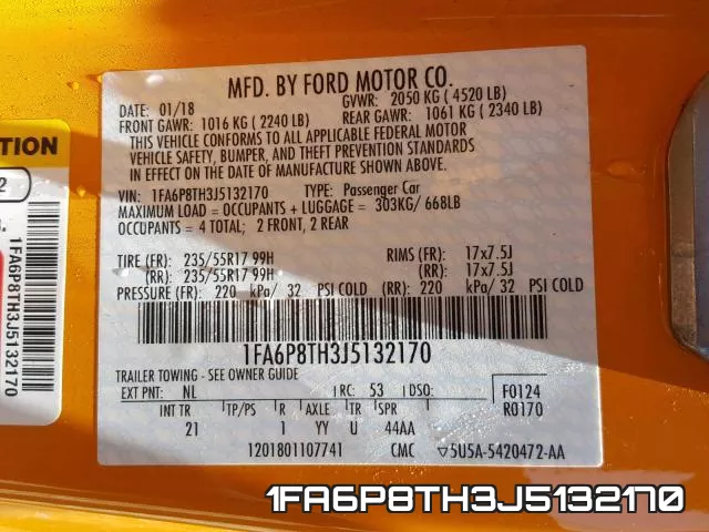 1FA6P8TH3J5132170 фото 2