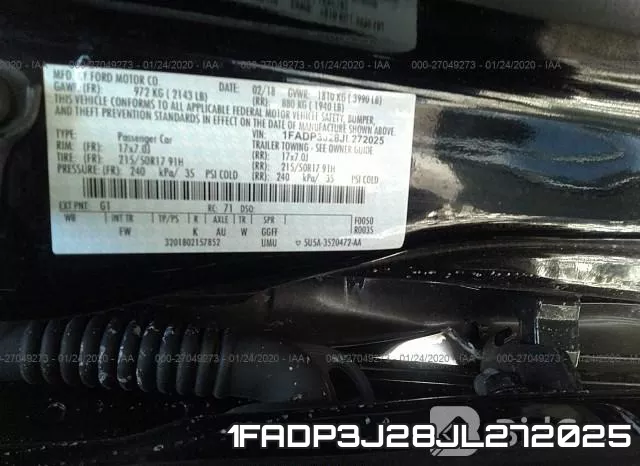 1FADP3J28JL272025 фото 10
