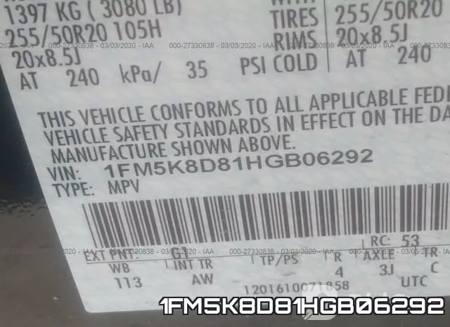 1FM5K8D81HGB06292 фото 10