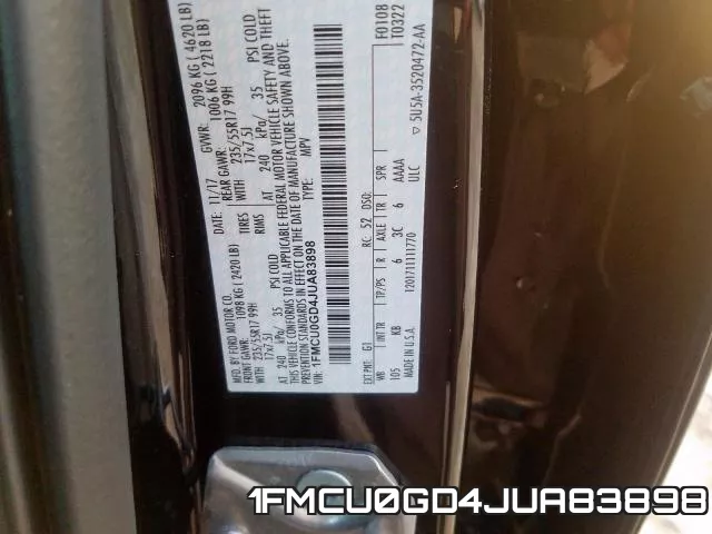 1FMCU0GD4JUA83898 фото 2