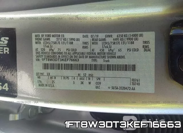 1FT8W3DT3KEF76663 фото 10