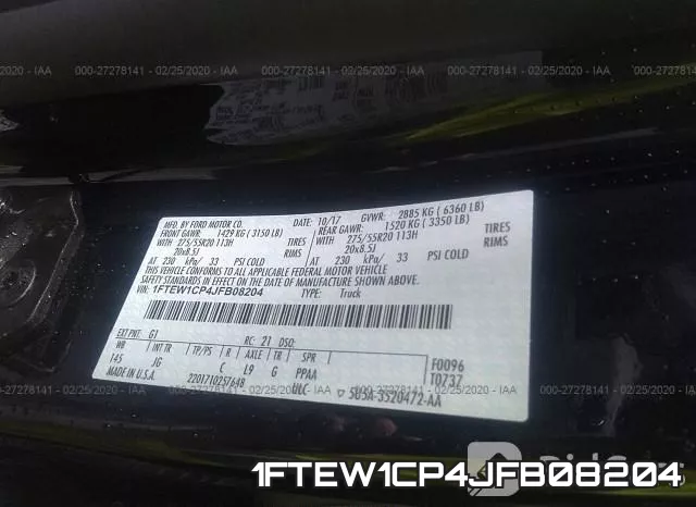 1FTEW1CP4JFB08204 фото 10