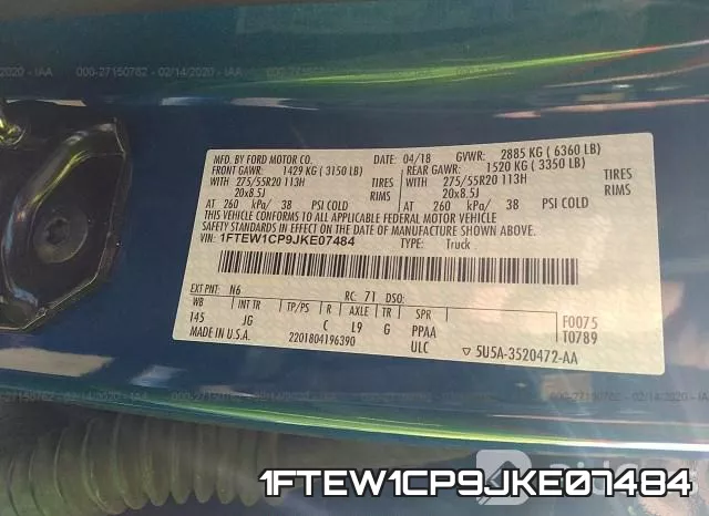 1FTEW1CP9JKE07484 фото 10