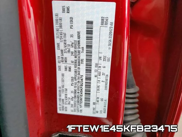 1FTEW1E45KFB23475 фото 2