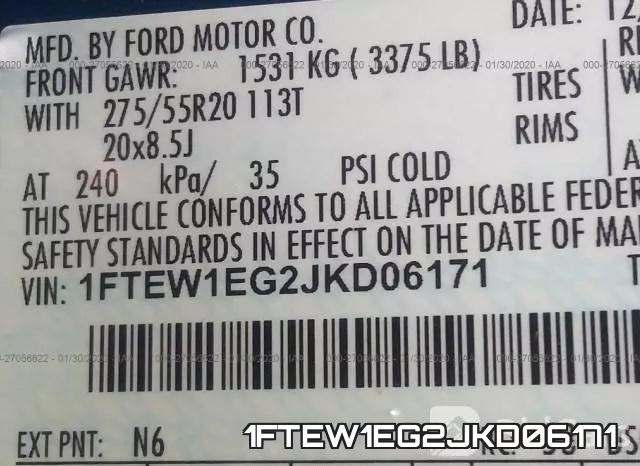 1FTEW1EG2JKD06171 фото 10