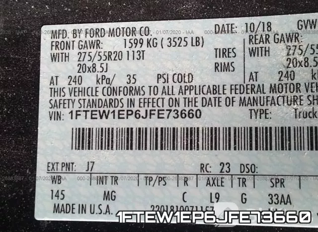 1FTEW1EP6JFE73660 фото 10