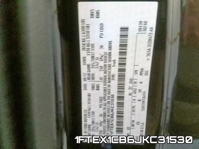 1FTEX1CB6JKC31530 фото 2