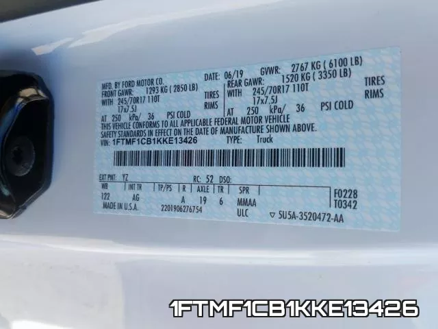 1FTMF1CB1KKE13426 фото 2