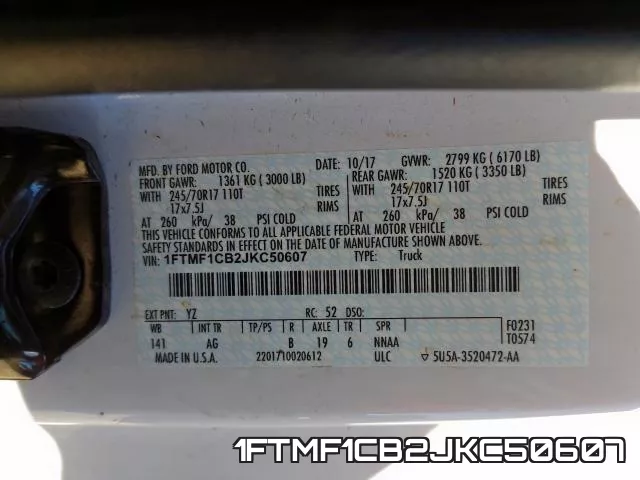 1FTMF1CB2JKC50607 фото 2