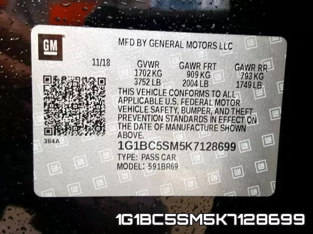 1G1BC5SM5K7128699 фото 2
