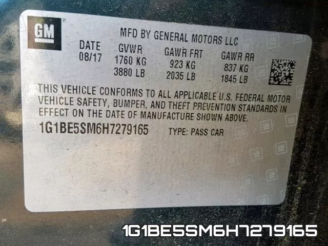 1G1BE5SM6H7279165 фото 2