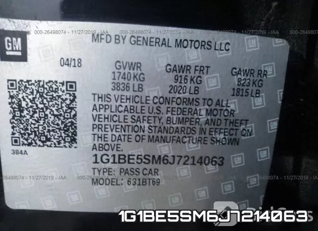 1G1BE5SM6J7214063 фото 10