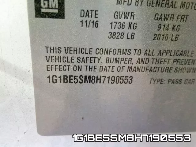 1G1BE5SM8H7190553 фото 2
