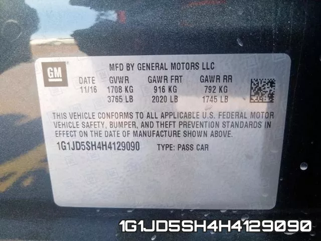 1G1JD5SH4H4129090 фото 2