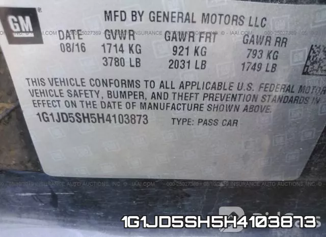 1G1JD5SH5H4103873 фото 10