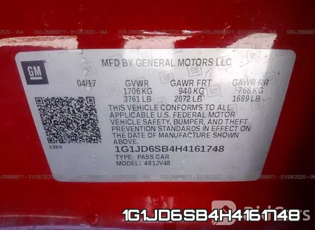 1G1JD6SB4H4161748 фото 10