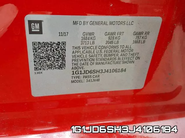 1G1JD6SH3J4106184 фото 2