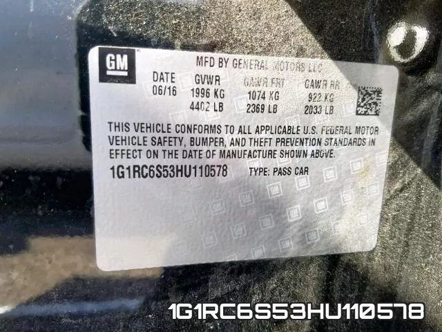 1G1RC6S53HU110578 фото 2