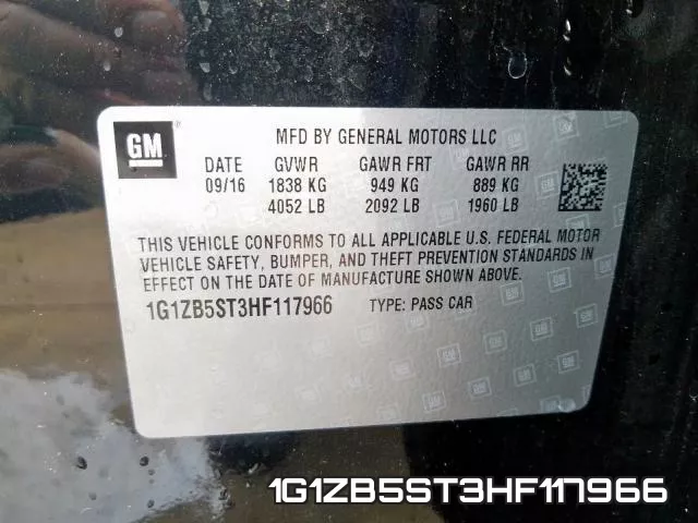 1G1ZB5ST3HF117966 фото 2