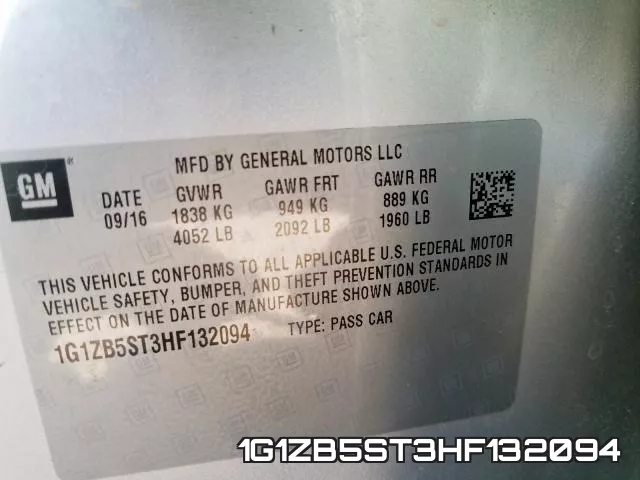 1G1ZB5ST3HF132094 фото 2