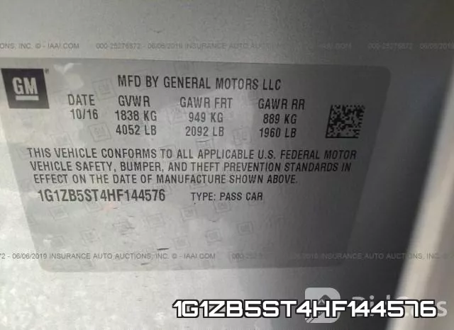 1G1ZB5ST4HF144576 фото 10