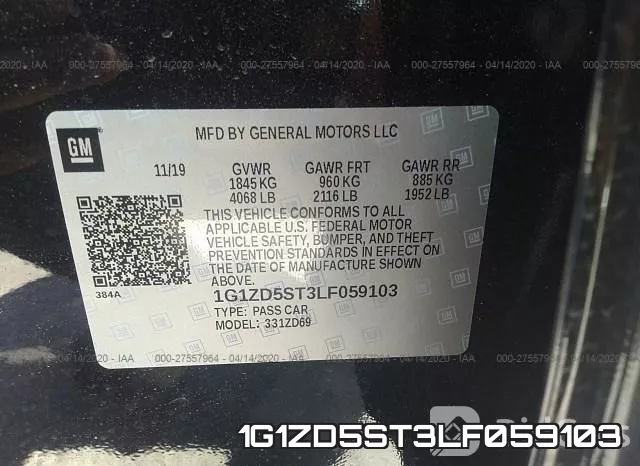 1G1ZD5ST3LF059103 фото 10