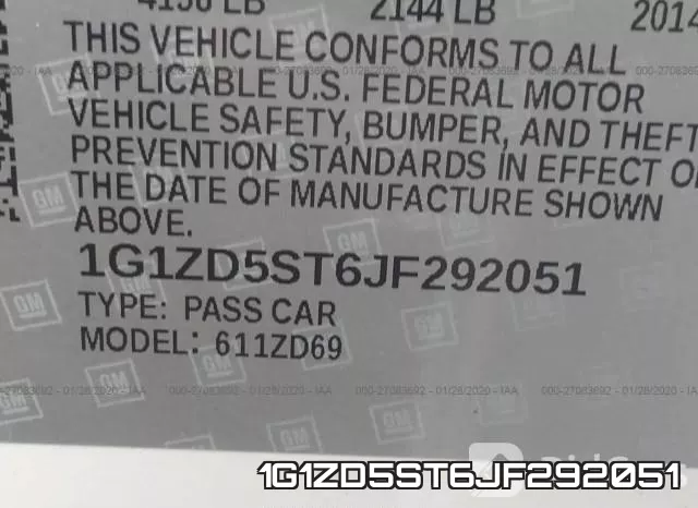 1G1ZD5ST6JF292051 фото 10