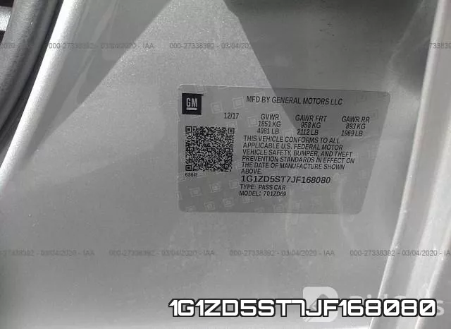 1G1ZD5ST7JF168080 фото 10
