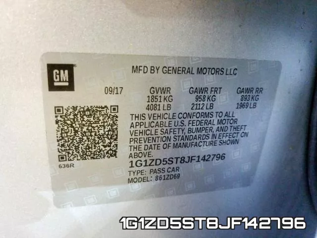 1G1ZD5ST8JF142796 фото 2