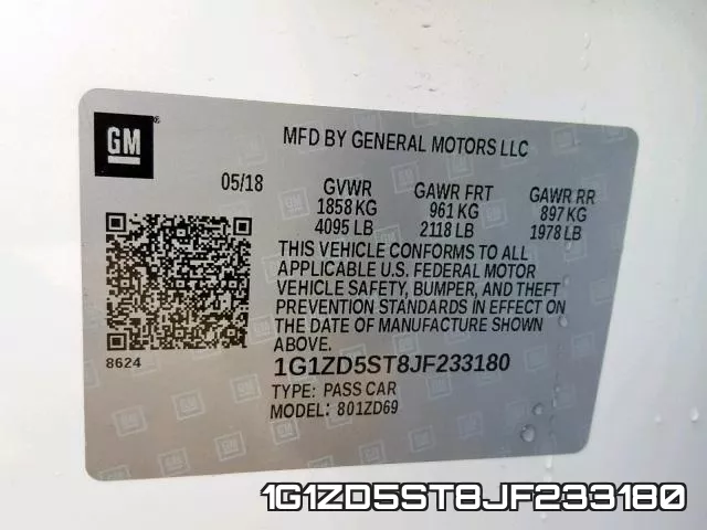 1G1ZD5ST8JF233180 фото 2