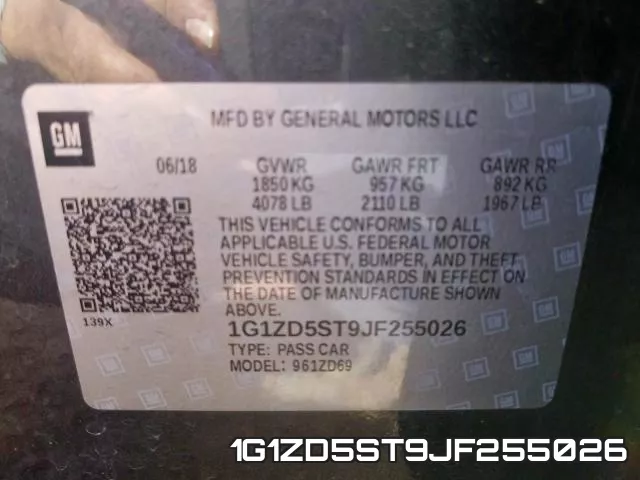 1G1ZD5ST9JF255026 фото 2