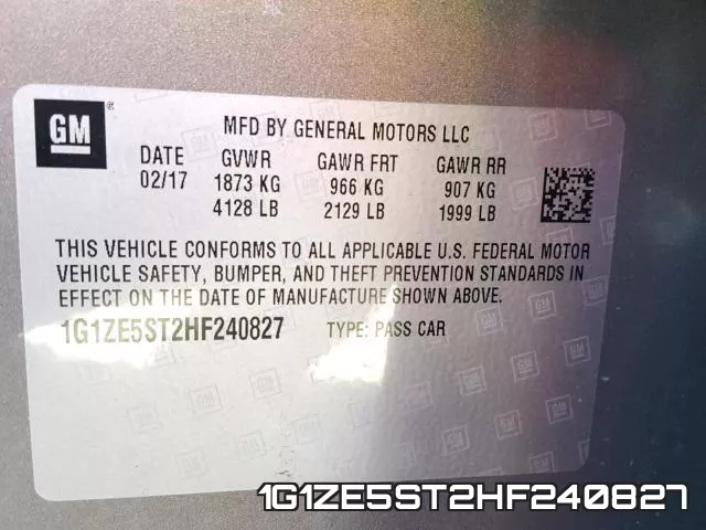 1G1ZE5ST2HF240827 фото 2