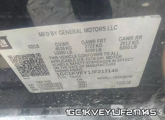 1GC1KVEY1JF217145 фото 10