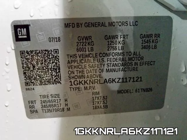 1GKKNRLA6KZ117121 фото 2