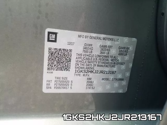 1GKS2HKJ2JR213167 фото 2
